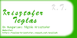 krisztofer teglas business card