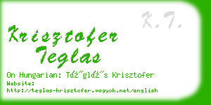 krisztofer teglas business card